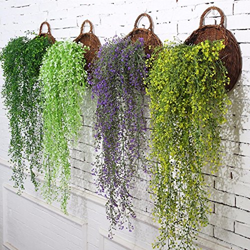 GKONGU Plantes Artificielles Lot de 2 Lierre Vigne Plante Artificielle Intérieur Exterieur Fleur artificielles pour…