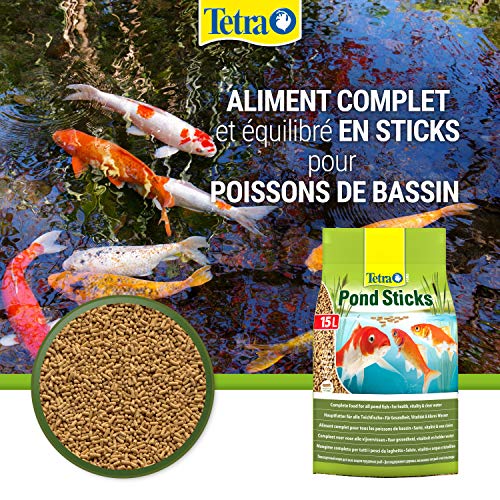 Tetra Pond Sticks – Alimentation Quotidienne idéale pour tous les Poissons de Bassin – Enrichi en Oligo-éléments…