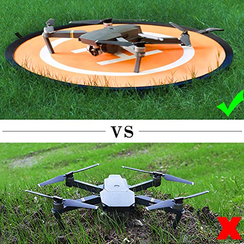 WisFox Landing Pad Drone Tapis D’atterrissage Pliable et étanche Diamètre 75cm pour DJI Mavic