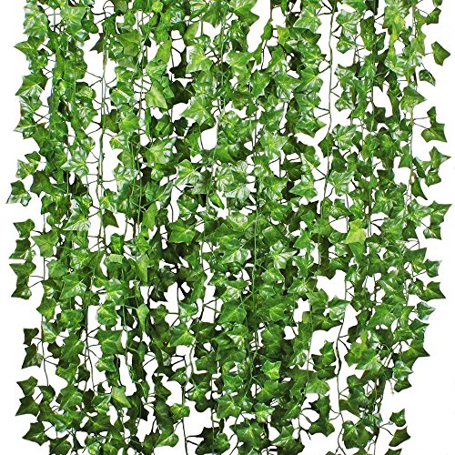 YQing Lierre Artificielle Plantes Guirlande Vigne 12 Pcs 84 Ft Exterieur Lierre Artificielle Guirlande Décoration pour…