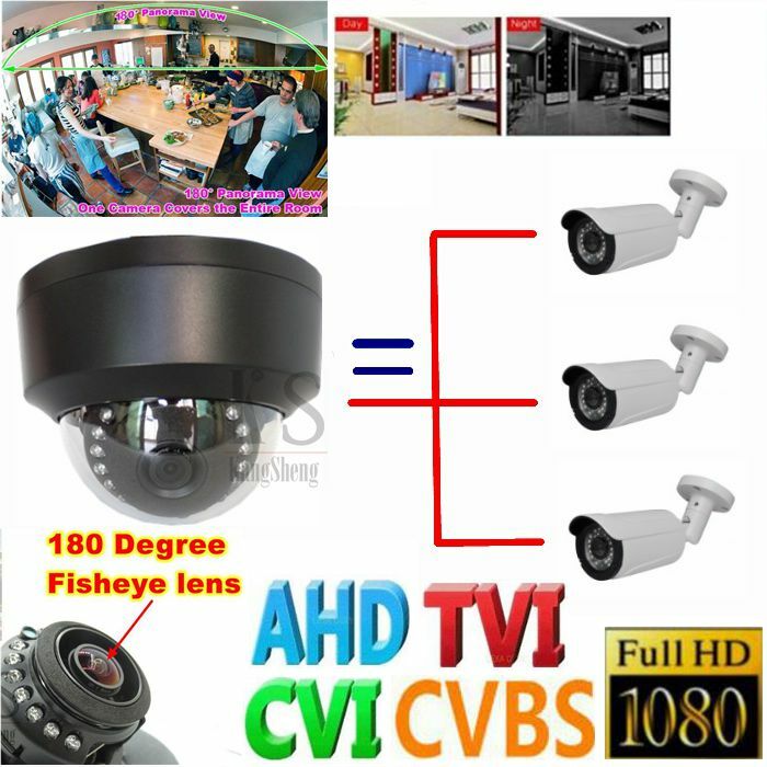HD 1080P CCTV Security Camera 180 Degree Fisheye AHD TVI CVI CVBS night vision HD 1080P CCTV Security Camera 180 Degree Fisheye AHD TVI CVI CVBS night vision