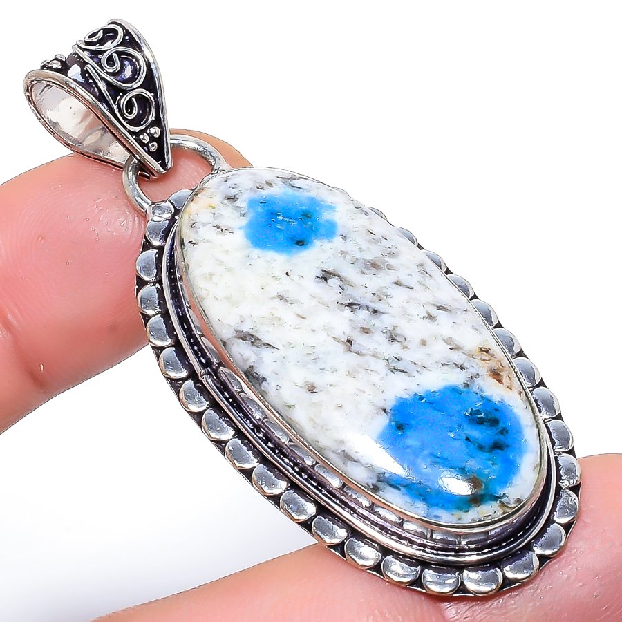 K2 Azurite Gemstone Handmade Ethnic Jewelry Pendant 2.29″ K2 Azurite Gemstone Handmade Ethnic Jewelry Pendant 2.29″