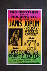 Janis Joplin Tour Poster 1968 Westrchester–