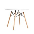 Artiss Round Dining Table Kitchen Cafe Office Table Coffee White 90cm
