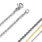 Silver Rose Gold Black Stainless Steel Box Cable Snake Bead Chain Necklace