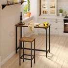 Rectangular High Bar Table Kitchen Dining Cafe Pub Outdoor Vintage Metal Frame