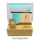 Tablet Phone Home Bamboo Holder Multiple Device Solid Charging Station Storage