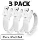 3x iPhone Charging Cable Lightning USB Charger for Apple iPad iPod 14 13 12 11 X