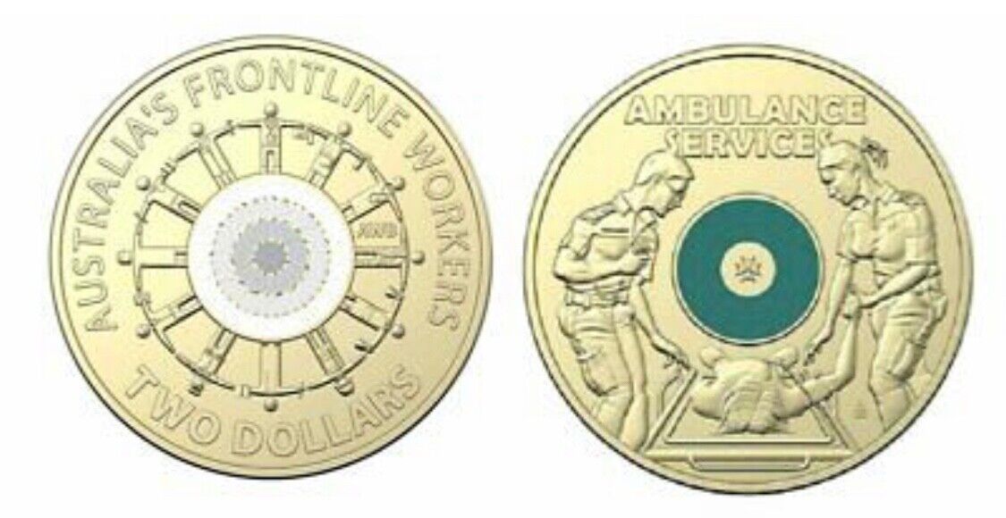 2022 $2 coin set Frontline Workers & Australia Ambulance Service $2 coins UNC