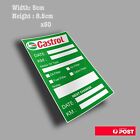 CASTROL Oil Change Service Reminder x50 Stickers , Cars Trucks Vans Sticker
