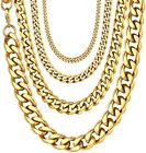 Men Woman 316L Stainless Steel Silver Curb Link NK Necklace Chain Wholesale Au