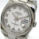 ROLEX 116200 Datejust Roman Index Automatic Men’s Wristwatch SS Silver