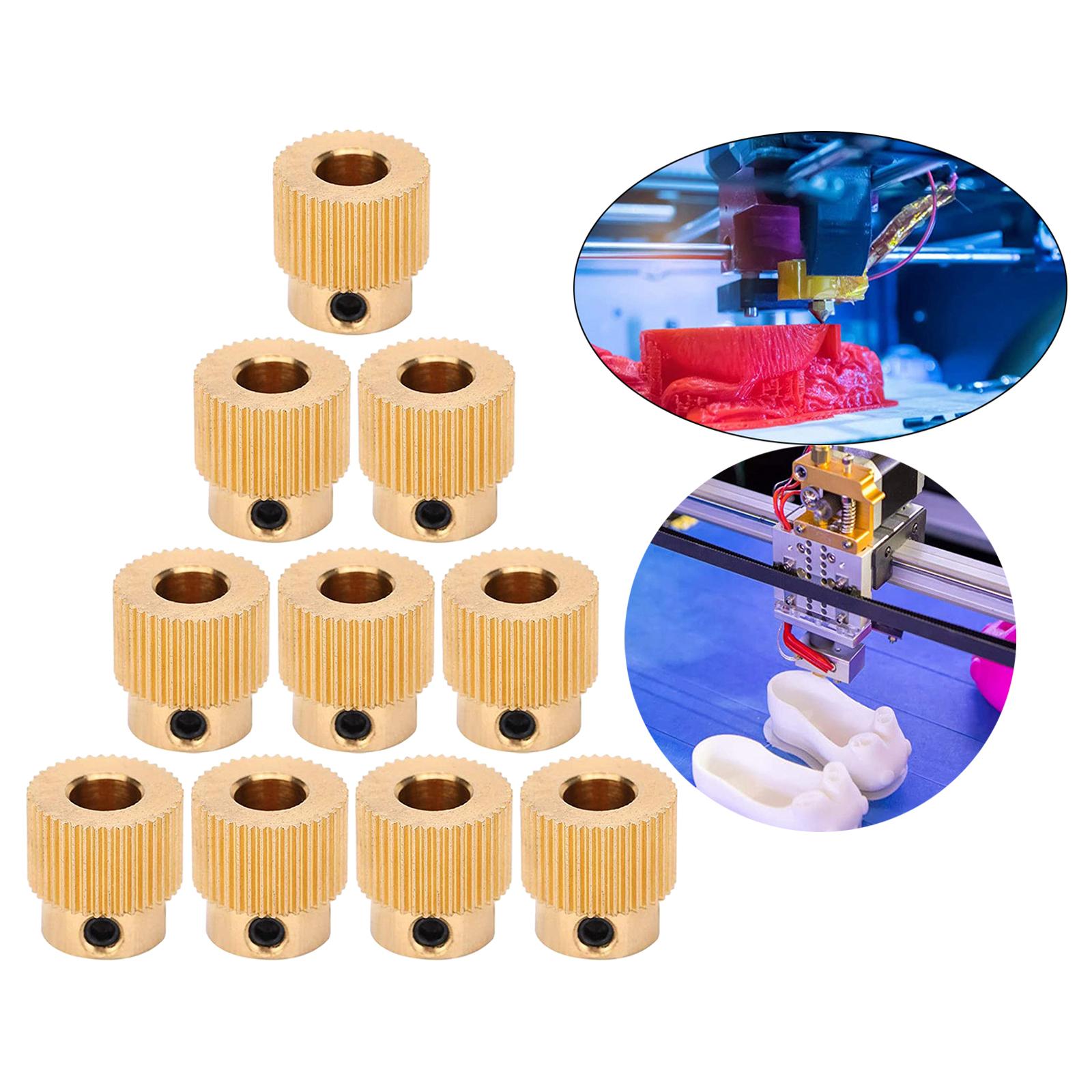 10Pieces 3D Printer 40Teeth Bore 5mm Brass Drive Gear 3D Printer Accessories 10Pieces 3D Printer 40Teeth Bore 5mm Brass Drive Gear 3D Printer Accessories