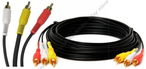 12ft long Triple RCA Audio&Video,a/v AV Yellow/Red/White TV/VCR/DVD/LCD Cable 12ft long Triple RCA Audio&Video,a/v AV Yellow/Red/White TV/VCR/DVD/LCD Cable