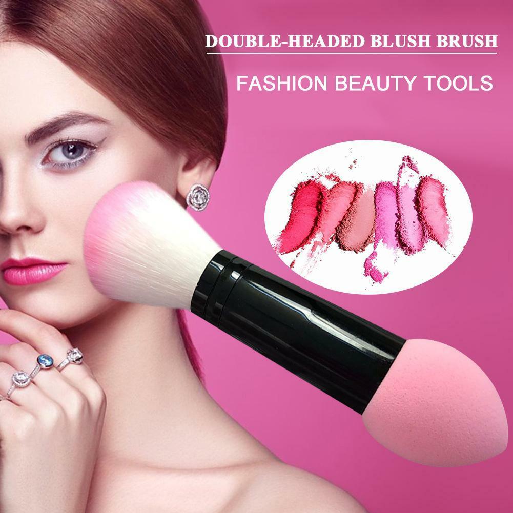 Techniques Double Makeup Brushes Sculpting Powder Blush Foundat Sponge Puff E6Y4
