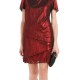 Connected Apparel Womens Dress Red Size 8P Petite Shift Metallic Tiered #115 Connected Apparel Womens Dress Red Size 8P Petite Shift Metallic Tiered #115