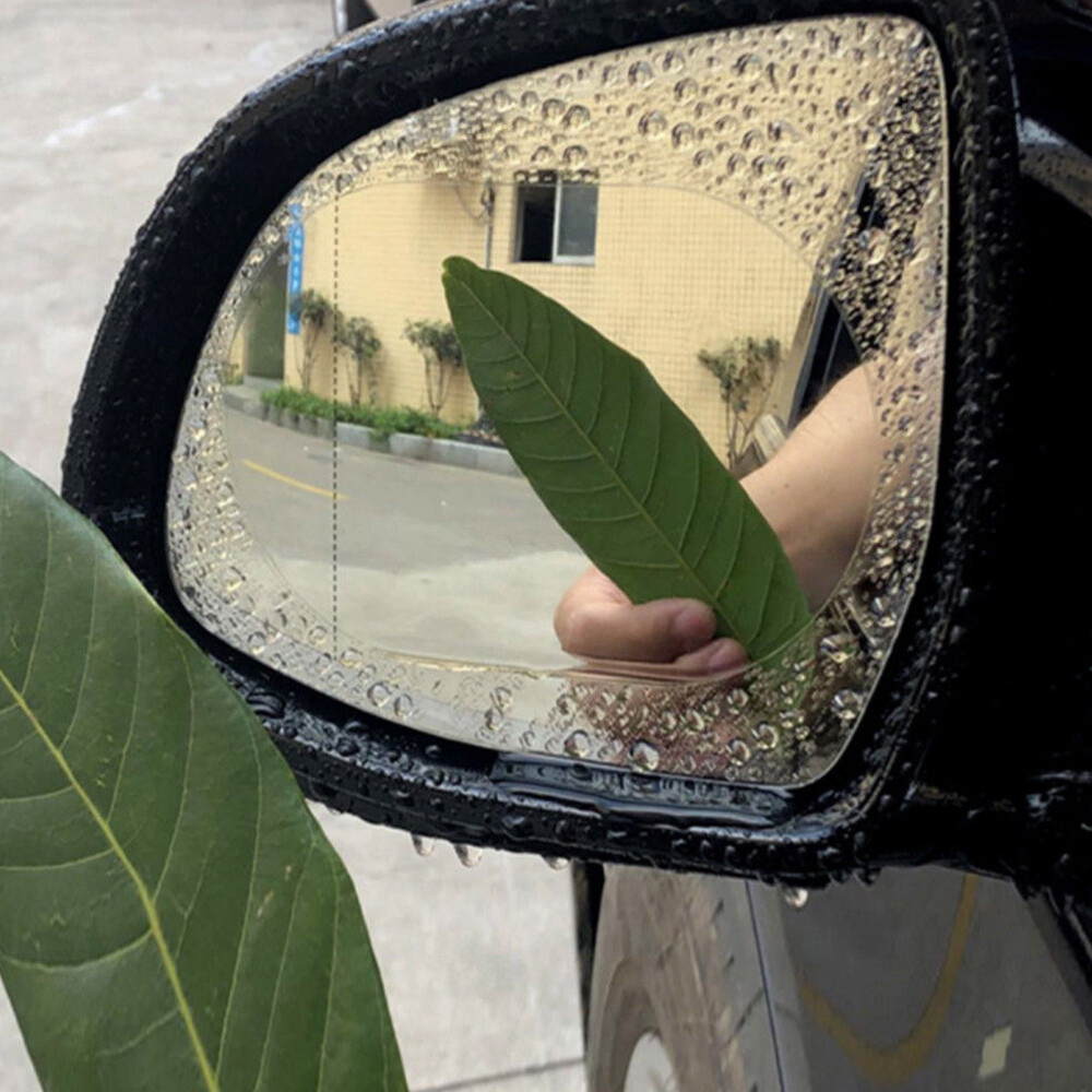 2x Car Rearview Mirror Sticker Anti-fog Protective Film Rain Shield Accessories 2x Car Rearview Mirror Sticker Anti-fog Protective Film Rain Shield Accessories