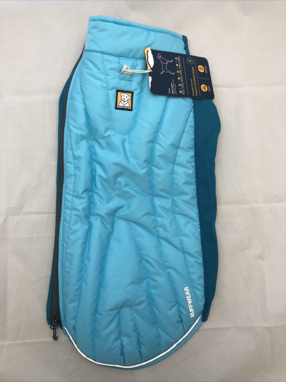 Ruffwear Powder Hound Hybrid Insulated Dog Jacket Blue Atoll XSmall 17-22” EUC Ruffwear Powder Hound Hybrid Insulated Dog Jacket Blue Atoll XSmall 17-22” EUC