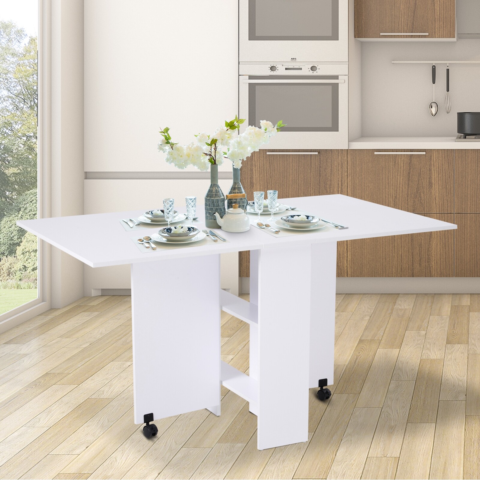 Folding Dining Table Kitchen Desk Multifunctional Expandable