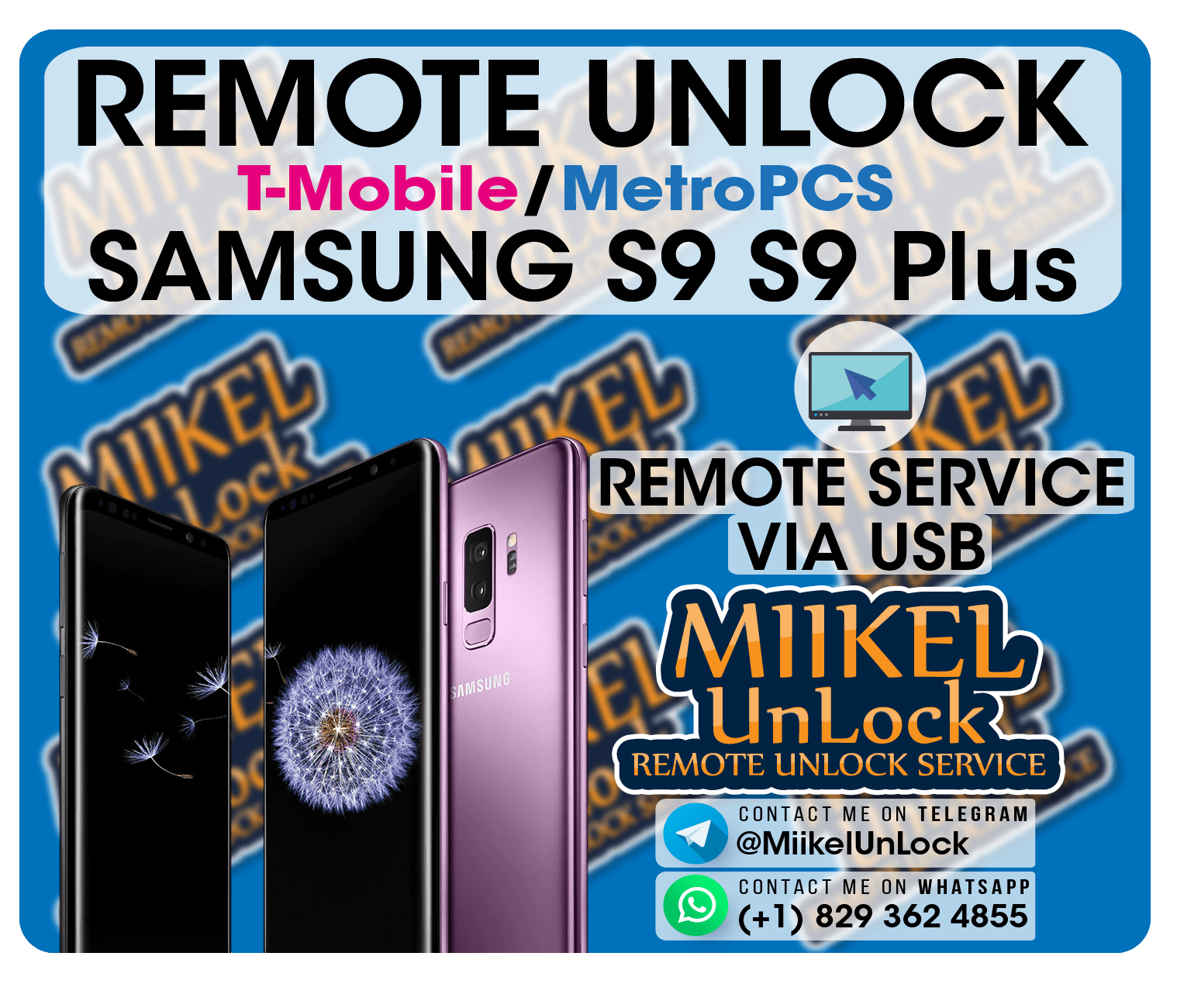 Remote Unlock Service SAMSUNG S9 S9 Plus MetroPCS T-Mobile Remote Unlock Service SAMSUNG S9 S9 Plus MetroPCS T-Mobile