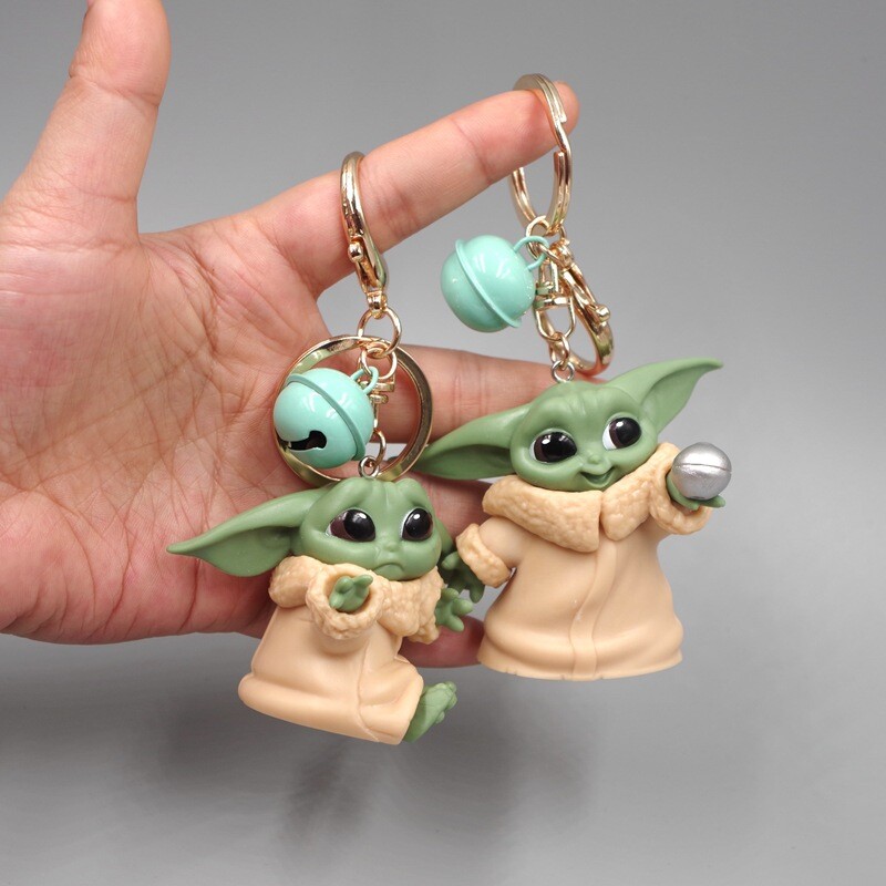 Cute Baby Yoda Figure Keychain Accessory Pendant Star Wars Keyring New Cute Baby Yoda Figure Keychain Accessory Pendant Star Wars Keyring New