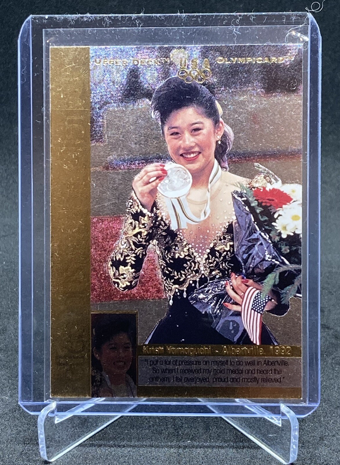 KRISTI YAMAGUCHI 1996 Upper Deck Olympic Games Reflections Sports Card #RG10 PSA KRISTI YAMAGUCHI 1996 Upper Deck Olympic Games Reflections Sports Card #RG10 PSA