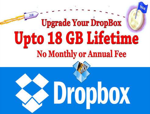 Dropbox 18GB Lifetime Upgrade Permanent Space Friends Referral Service Dropbox 18GB Lifetime Upgrade Permanent Space Friends Referral Service