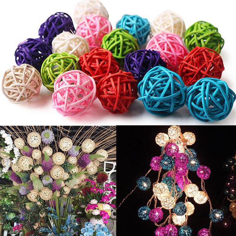 Blesiya 10pcs 3cm Wicker Rattan Ball garniture Craft Wedding Garden Decor New ca Blesiya 10pcs 3cm Wicker Rattan Ball garniture Craft Wedding Garden Decor New ca