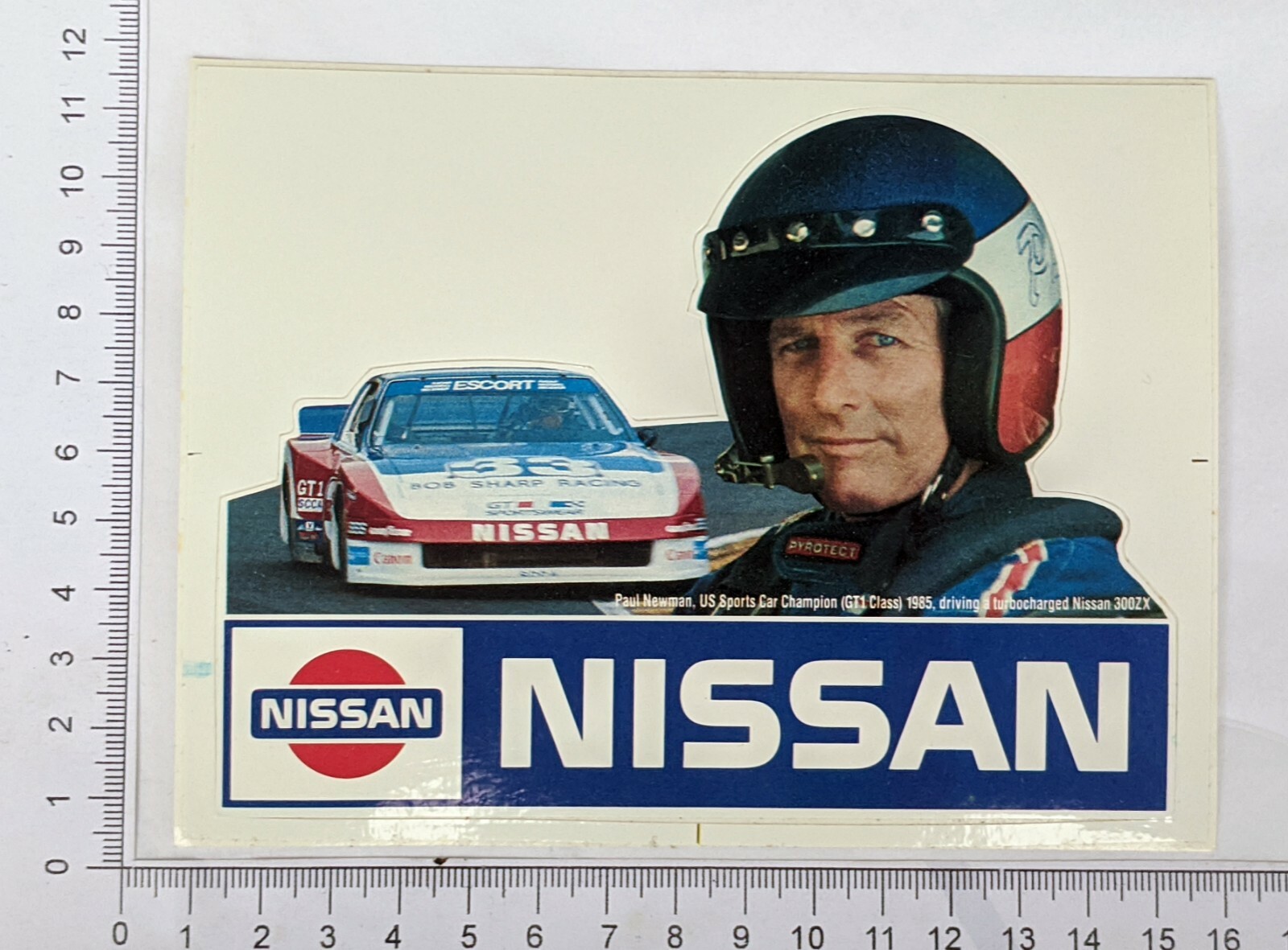 Vintage 1985 Stickers PAUL NEWMAN Turbocharged NISSAN 300ZX Sports Car Champion Vintage 1985 Stickers PAUL NEWMAN Turbocharged NISSAN 300ZX Sports Car Champion