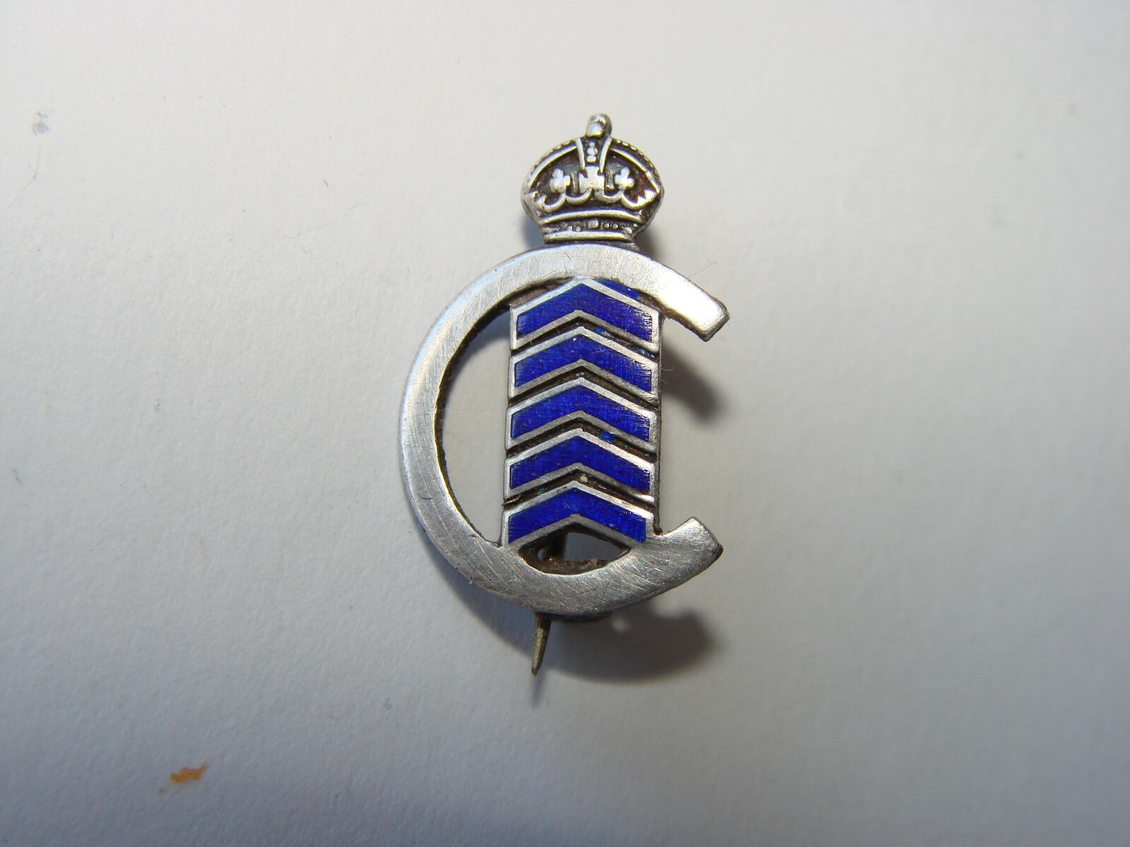 Canada WW1 CEF Veterans Pin, 5 years service, Silver and Enamel Canada WW1 CEF Veterans Pin, 5 years service, Silver and Enamel