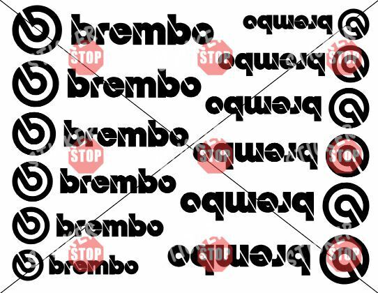 12 Brembo Decal Sticker Vinyl Caliper Brake Heat Resistant 6 Sizes Multi Colors