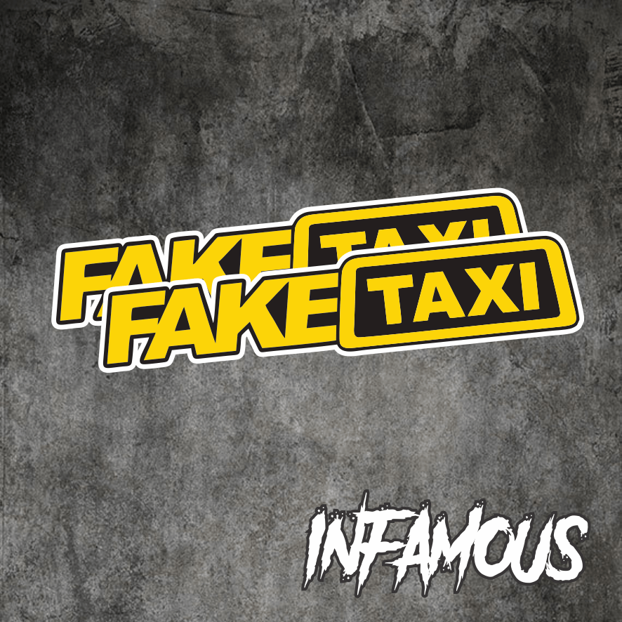 FAKE TAXI Sticker Decals Funny JDM Drift Turbo Hoon Race Car FAKE TAXI Sticker Decals Funny JDM Drift Turbo Hoon Race Car