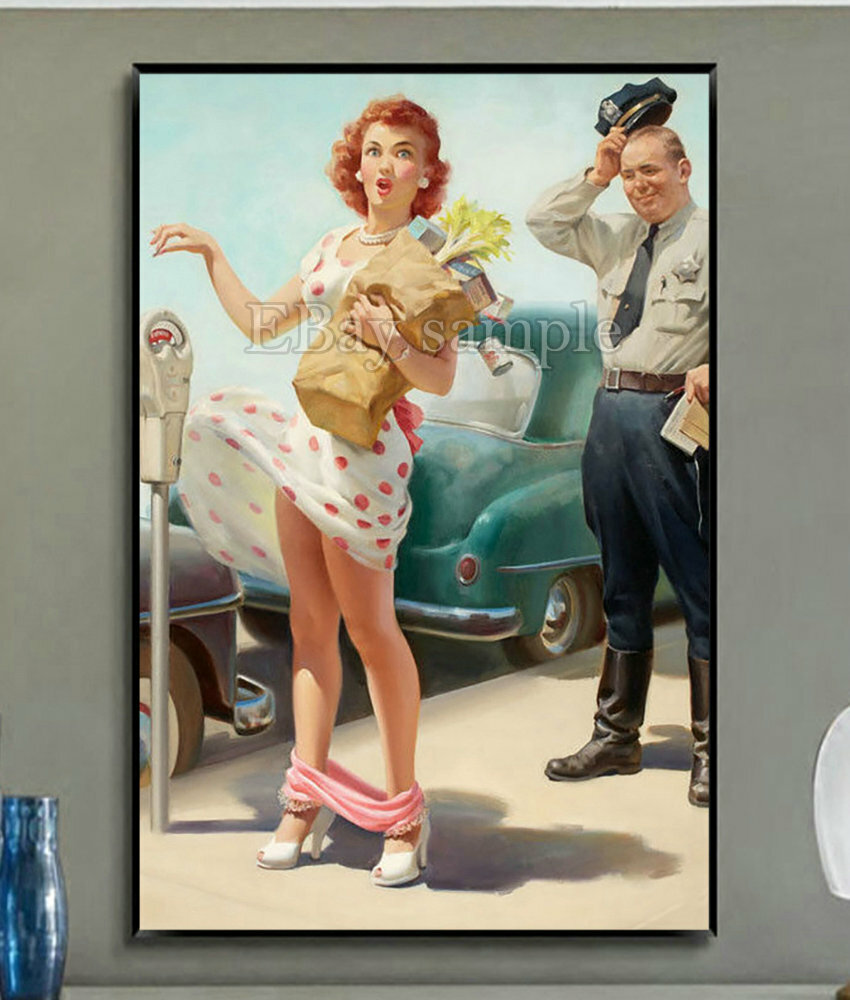 2C308 Pinup Sexy Girl 8 Deco Home Print Art Silk Poster 2C308 Pinup Sexy Girl 8 Deco Home Print Art Silk Poster