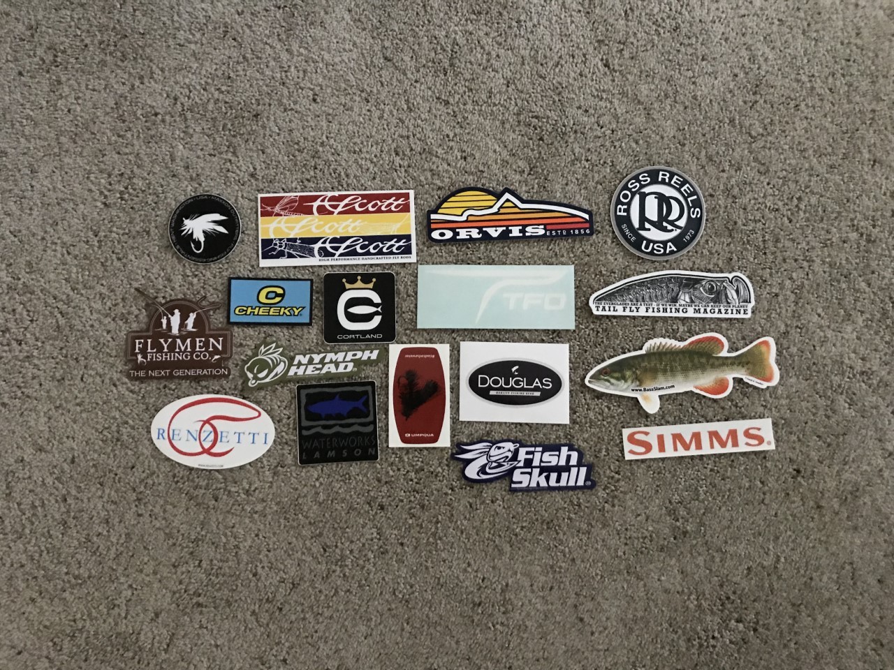 17 Fly Fishing Stickers #17A Simms Ross Reels Orvis Lamson Fish Skull Cortland 17 Fly Fishing Stickers #17A Simms Ross Reels Orvis Lamson Fish Skull Cortland