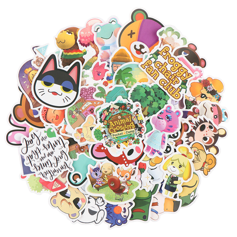 50Pcs Animal Crossing Game Stickers Skateboard Fridge Laptop Luggage StickjibaIA 50Pcs Animal Crossing Game Stickers Skateboard Fridge Laptop Luggage StickjibaIA