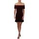 Aqua Womens Red Smocked Velvet Party Mini Dress XS 6010 Aqua Womens Red Smocked Velvet Party Mini Dress XS 6010