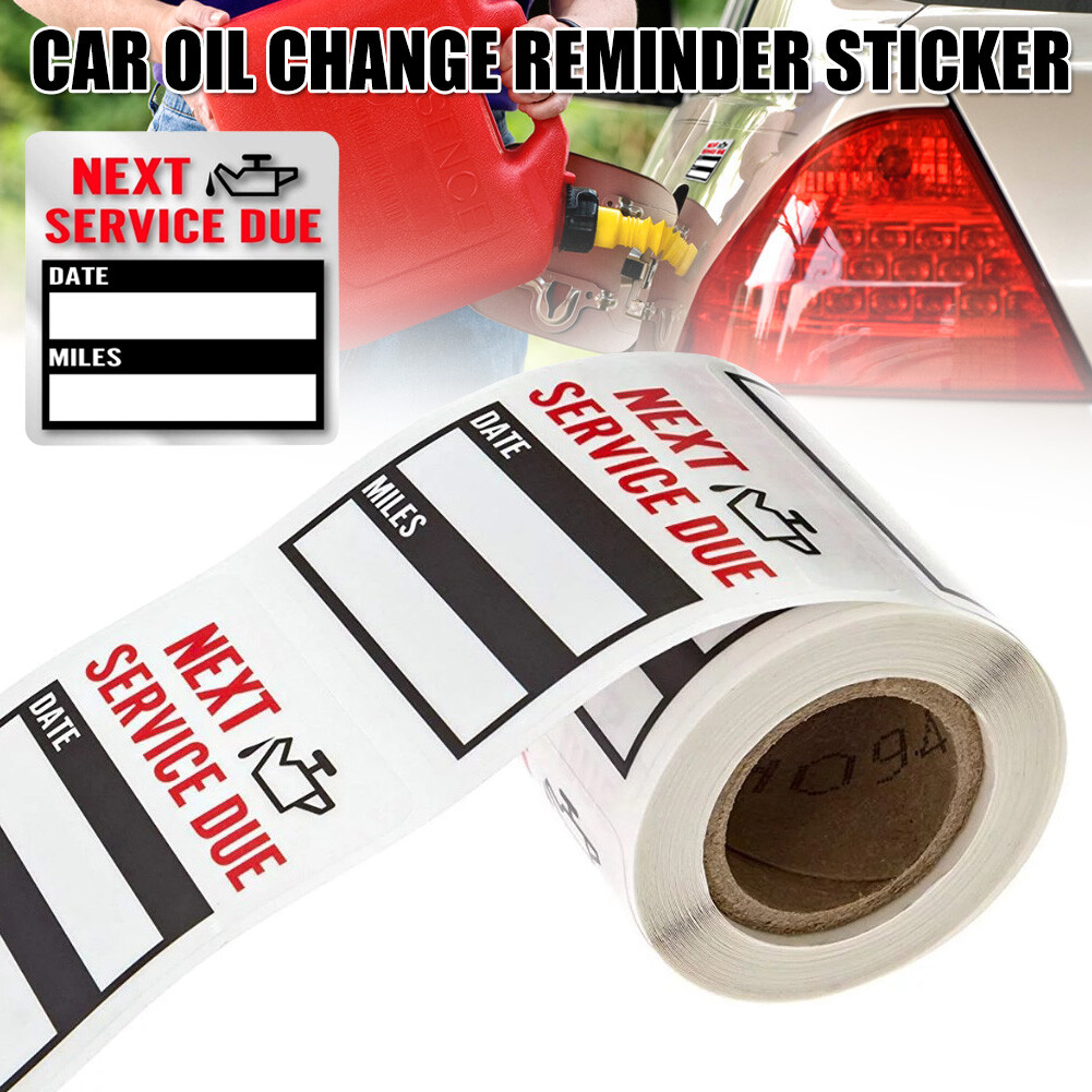 100x/Roll Oil Change Service Reminder Sticker Clear Window Lite Stock Stickers A 100x/Roll Oil Change Service Reminder Sticker Clear Window Lite Stock Stickers A