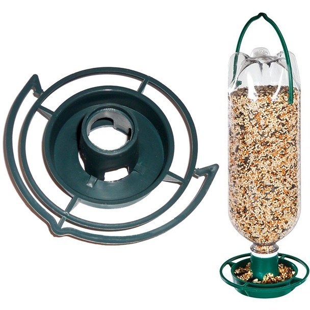 HANGING SODA BOTTLE BIRD FEEDER KIT Wild Top Pop Seed Platform Catcher Garden