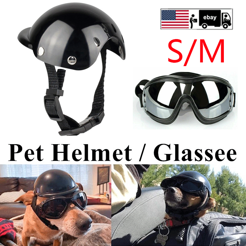Pet Dog Hat Motorcycle Bike Cycling Safety Helmet W/ Glassee Plastic Adjustable Pet Dog Hat Motorcycle Bike Cycling Safety Helmet W/ Glassee Plastic Adjustable