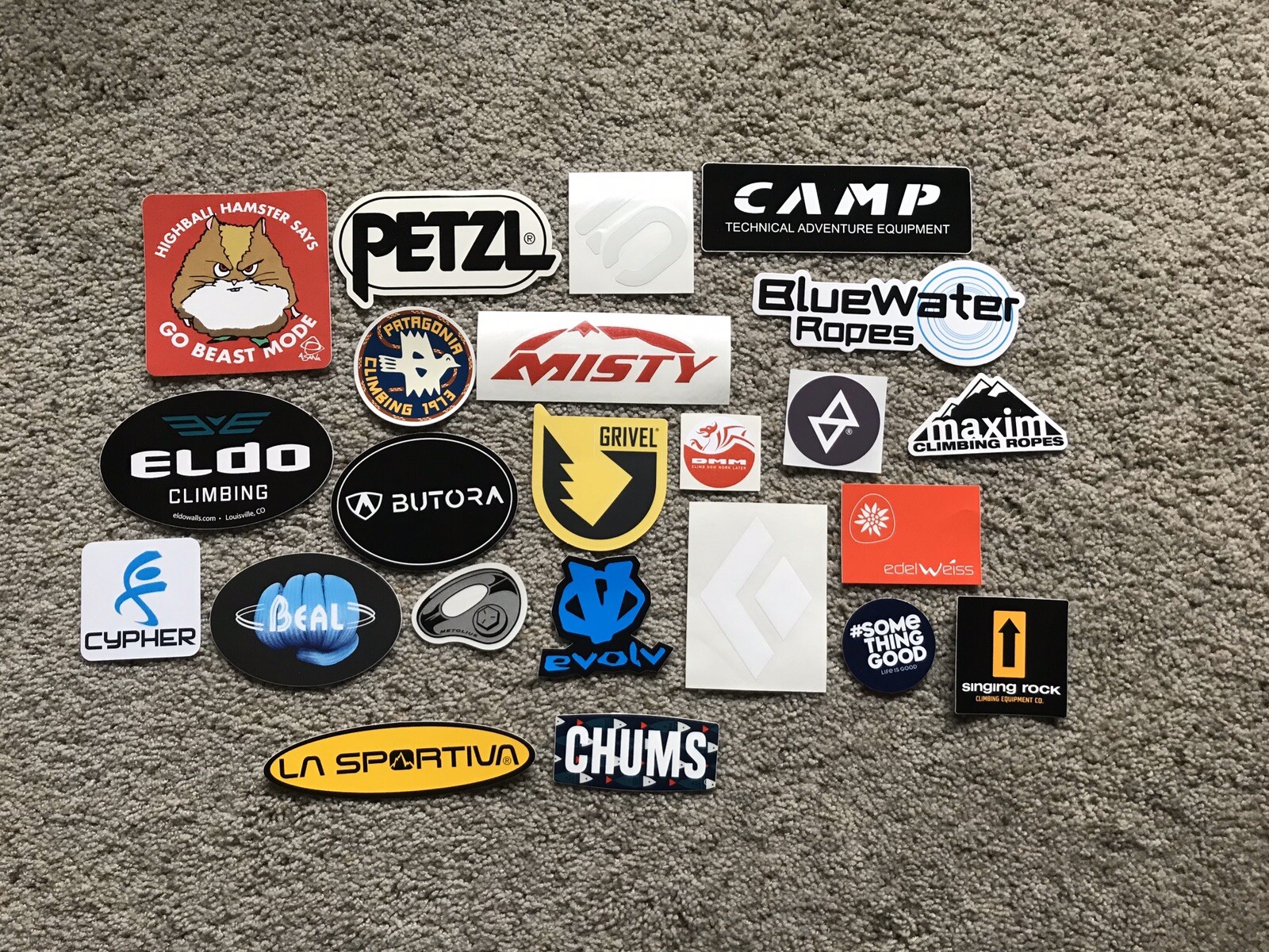 23 Climbing Outdoor Stickers #23C Black Diamond Five Ten Petzl Maxim Eldo Camp 23 Climbing Outdoor Stickers #23C Black Diamond Five Ten Petzl Maxim Eldo Camp