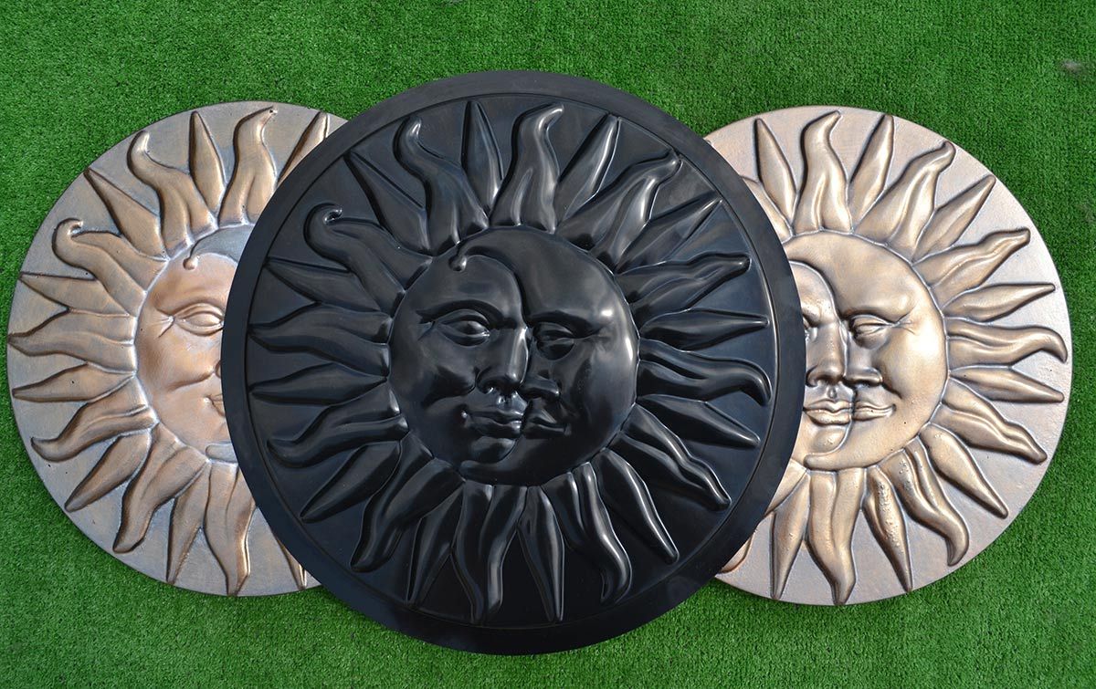 Sun&Moon concrete mold plaster concrete stepping stone garden path decor S11 Sun&Moon concrete mold plaster concrete stepping stone garden path decor S11