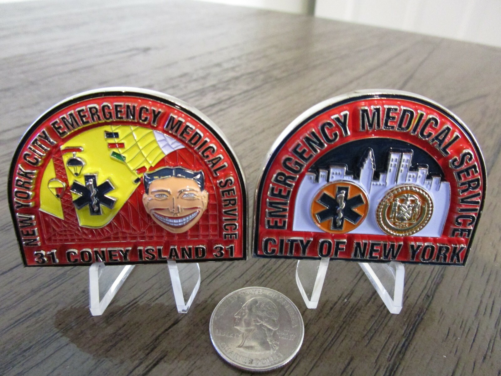 City of New York Emergency Medical Service Station 31 Tilly EMS Challenge Coin. City of New York Emergency Medical Service Station 31 Tilly EMS Challenge Coin.