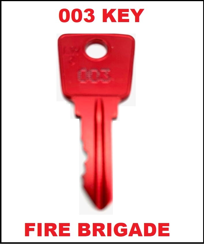 Fire Brigade 003 Key Cut To Code Suits Australian Emergency Services Locks (RED) Fire Brigade 003 Key Cut To Code Suits Australian Emergency Services Locks (RED)