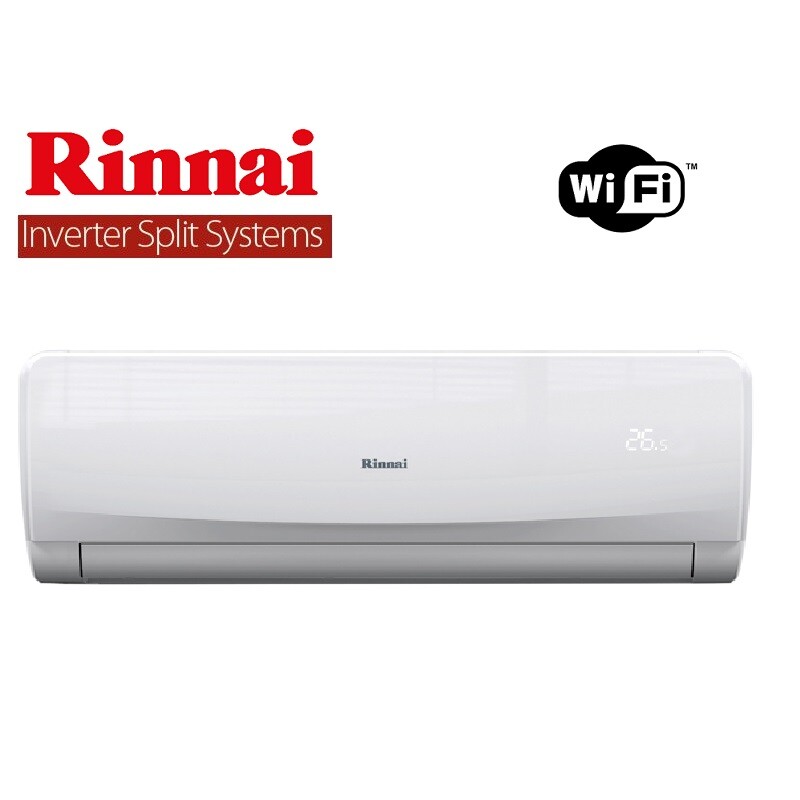 RINNAI 2.5KW INVERTER REVERSE CYCLE SPLIT SYSTEM AIR CONDITIONER WIFI – HSNRQ25B