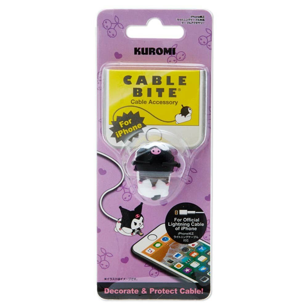 NEW!! Sanrio Original Kuromi Mascot Cable Bite for Lightning Cable of iPhone NEW!! Sanrio Original Kuromi Mascot Cable Bite for Lightning Cable of iPhone