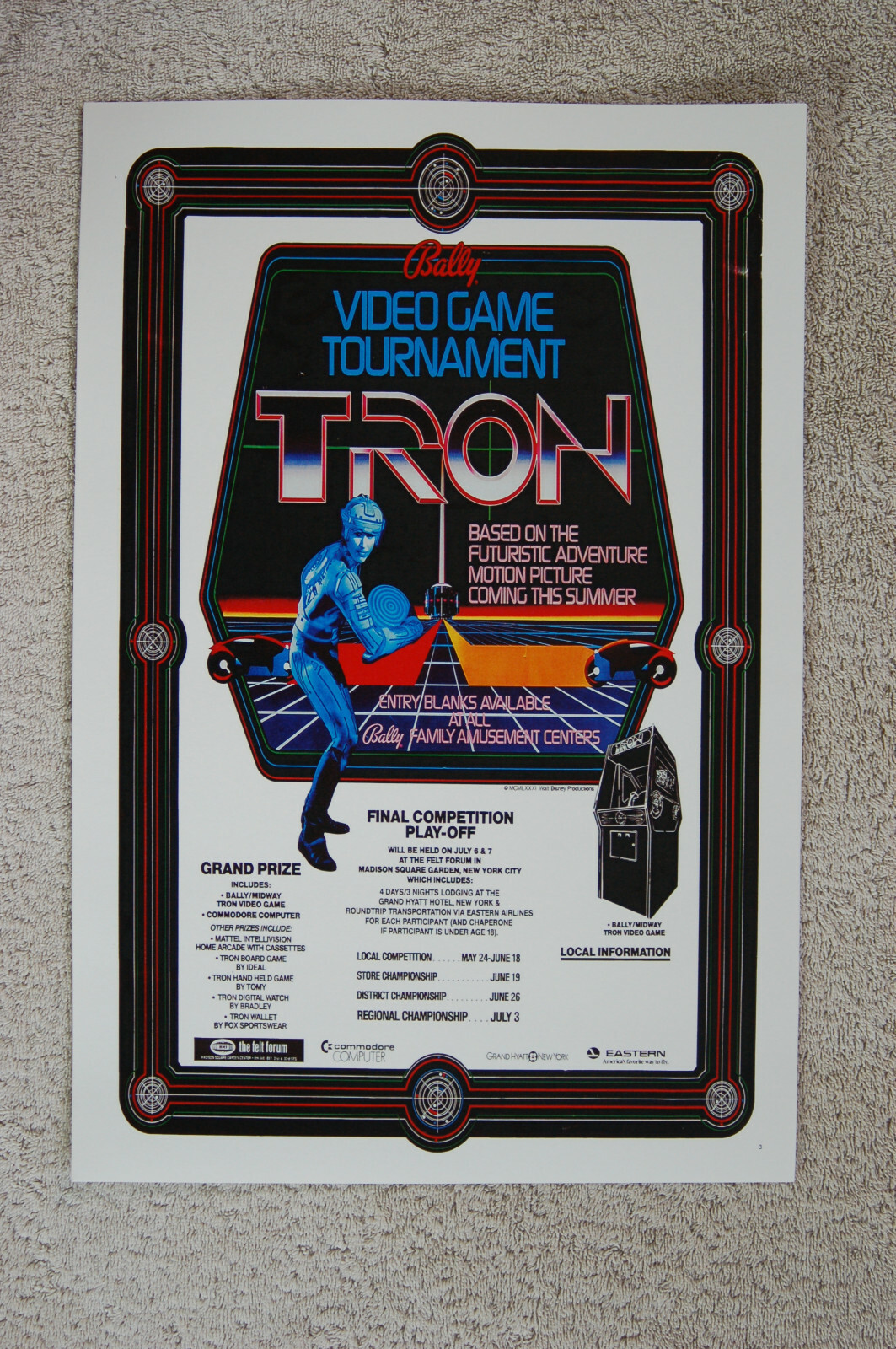 Tron Arcade flyer promotional poster #3 Tron Arcade flyer promotional poster #3