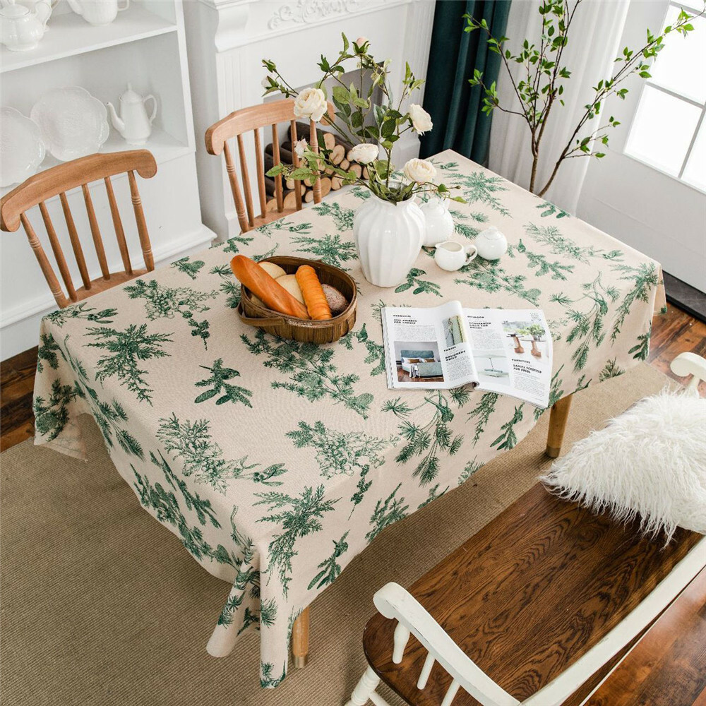 Rectangle Cotton Linen Tablecloth Home Dining Kitchen Dinner Party Table Cloth