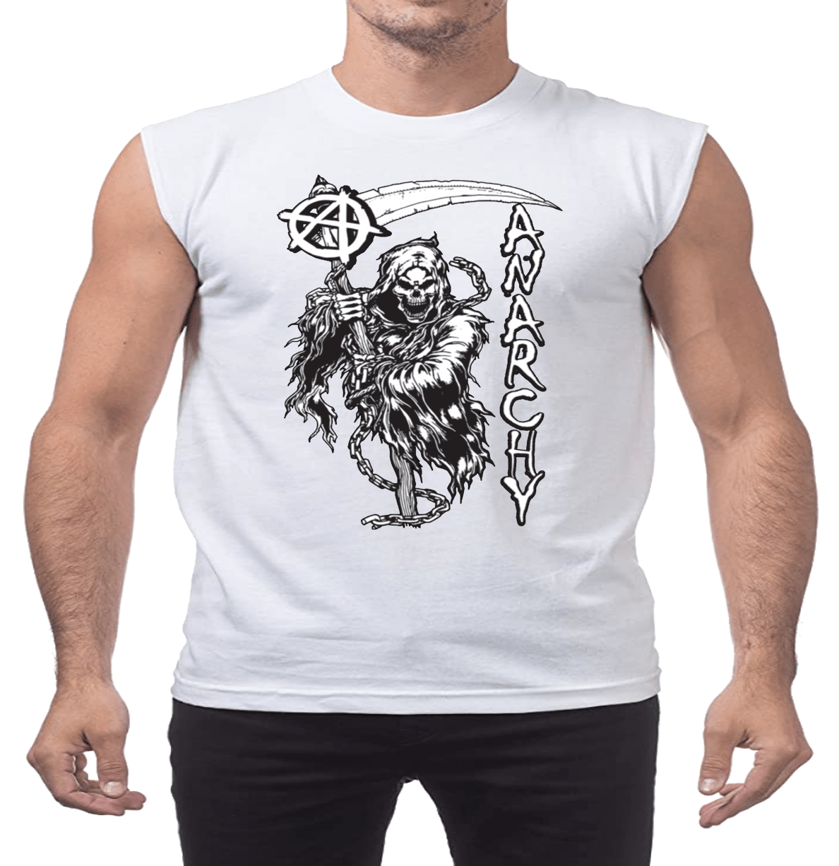 Sale: Men’s 5XL – Sleeveless Shirt Muscle Tee Biker Grim Reaper T-shirt Clothing Sale: Men’s 5XL – Sleeveless Shirt Muscle Tee Biker Grim Reaper T-shirt Clothing