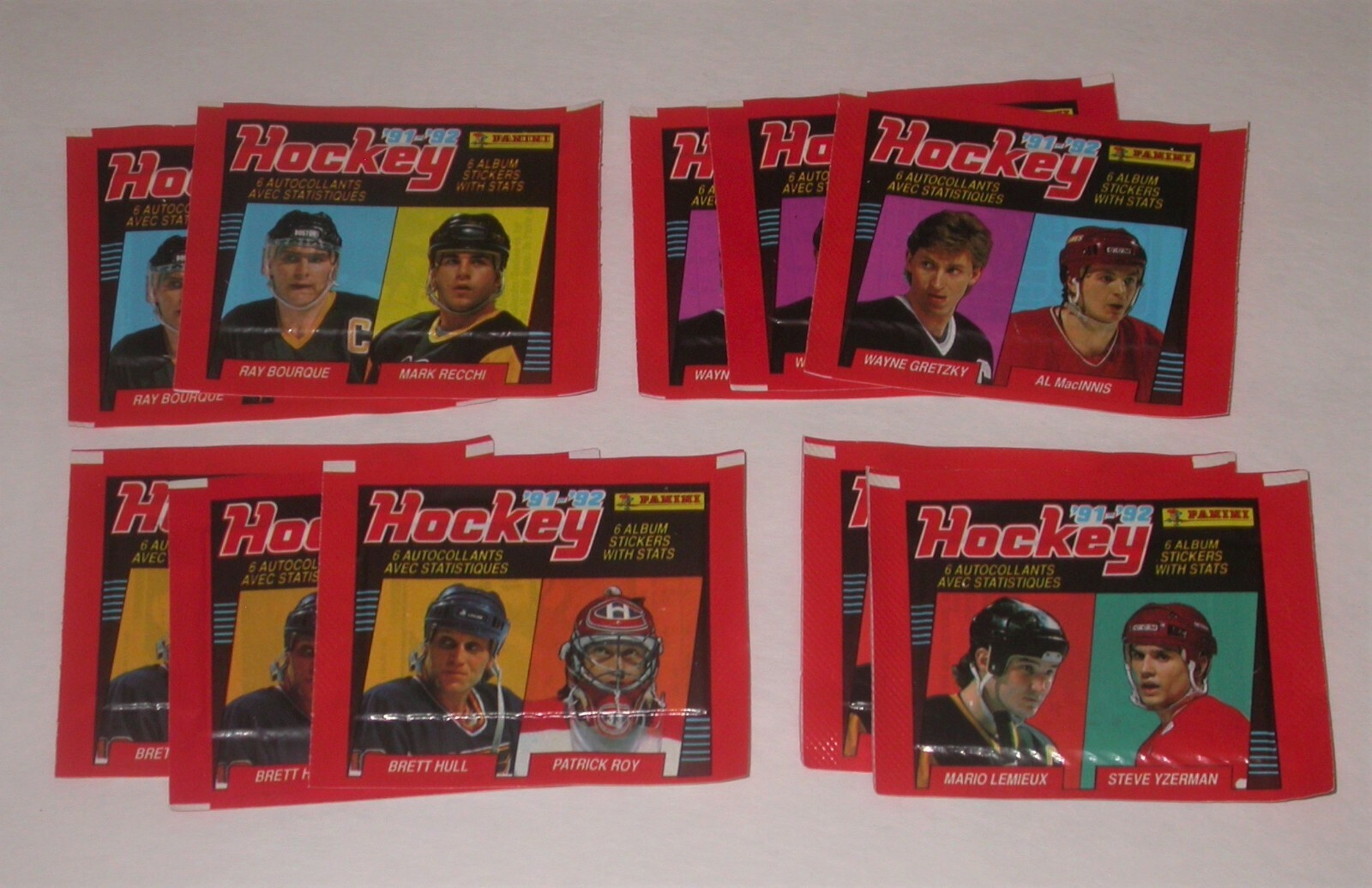 1991 Panini Hockey Stickers x 10 packs 1991 Panini Hockey Stickers x 10 packs