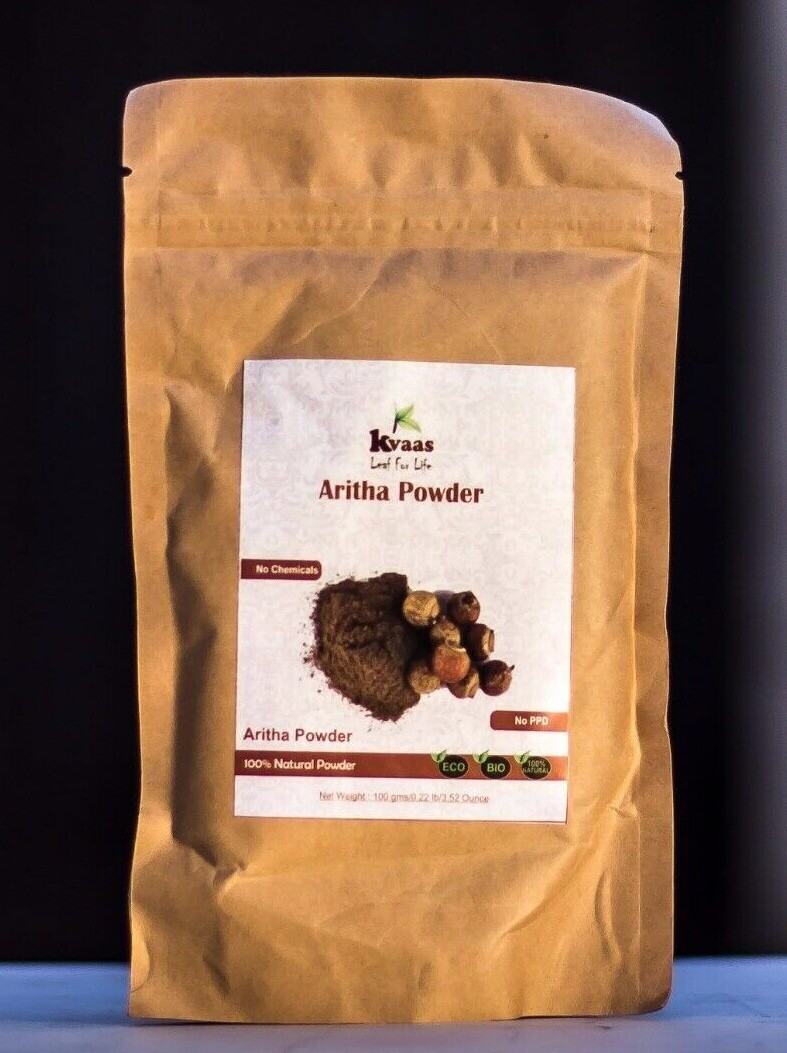 100 gram Natural SoapNut (Aritha, Reetha, Areetha) Powder for Hair Care – Kvaas 100 gram Natural SoapNut (Aritha, Reetha, Areetha) Powder for Hair Care – Kvaas